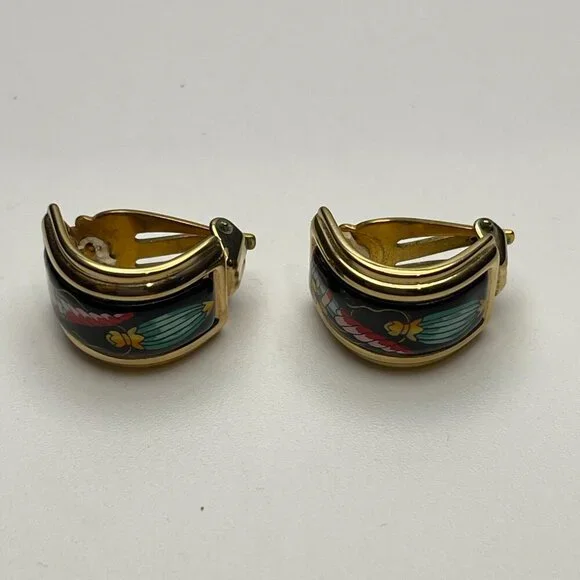 Hermès Pre-Owned 20th Century Enamel Les Flacons Clip On Earrings - Preowned - Picture 2 of 8